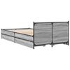 vidaXL Bettgestell mit Schubladen Grau Sonoma 75x190 cm Holzwerkstoff