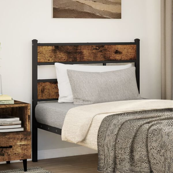 vidaXL Ersatz-Kopfteil R&auml;uchereiche 75 cm Eisen und Holzwerkstoff
