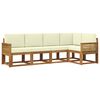 vidaXL Outdoor-Sofagarnitur 5 stk. Natur und Creme Polyester