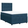 vidaXL Boxspringbett mit Matratze Dunkelblau 120x200 cm Samt