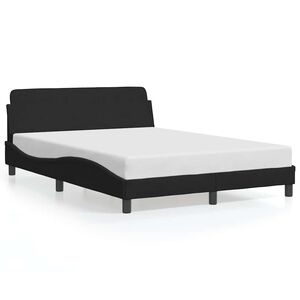 vidaXL Bettgestell "Dover" Schwarz 140x190 cm Samt