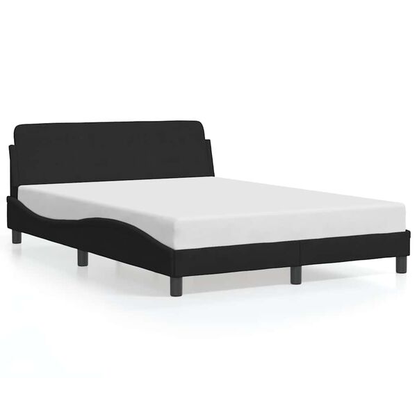 vidaXL Bettgestell "Dover" Schwarz 140x190 cm Samt