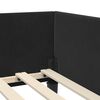 vidaXL Eckbettgestell Schwarz 90 cm x 200 cm SamtundSperrholz