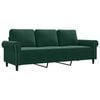 vidaXL 3-Sitzer-Sofa Dunkelgrün 180 cm Samt