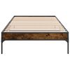 vidaXL Bettgestell R&auml;uchereiche 90x190 cm Holzwerkstoff und Metall