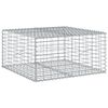vidaXL Gabione mit Deckel 100x100x50 cm Verzinktes Eisen