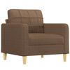 vidaXL Sessel mit Hocker Braun 60 cm Stoff