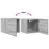 vidaXL TV-Wandschr&auml;nke 4 Stk. Grau Sonoma 30,5x30x30 cm