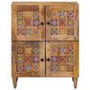 vidaXL Sideboard mit Speicher Natur 60 x 33,5 x 75 cm Massivholz Mango