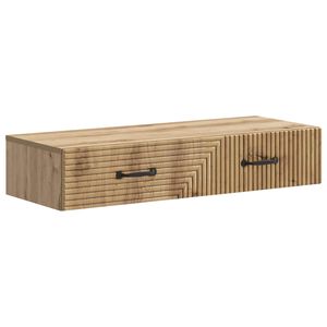 vidaXL Wandmontierter Beistelltisch Artisan-Eiche 87,5 x 34,5 x 17 cm