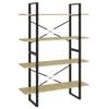 vidaXL B&uuml;cherregal 4 F&auml;cher Sonoma-Eiche 100x30x140 cm Holzwerkstoff