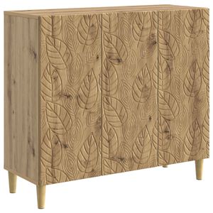 vidaXL Sideboard Artisan-Eiche 89 x 34,5 x 80 cm Holzwerkstoff