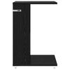 vidaXL Beistelltisch Mit Rad Schwarz Eichen-Optik 40 x 35 x 60 cm