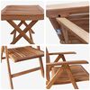 vidaXL Garten Essgruppe 4 pcs Braun Massivholz Teak