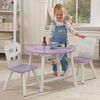 KidKraft Kindertisch-Set mit Stauraum und St&uuml;hlen Rund Lavendel & Wei&szlig;