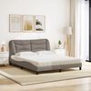 vidaXL Bett mit Matratze "Hvar" Taupe 160x200 cm Stoff