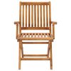 vidaXL Klappbare Gartenst&uuml;hle mit Kissen 4 Stk. Massivholz Teak