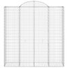vidaXL Gabionen mit Hochbogen 8 Stk. 200x50x200/220cm Verzinktes Eisen