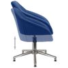 vidaXL Esszimmerst&uuml;hle 2 Stk. Drehbar Blau Stoff