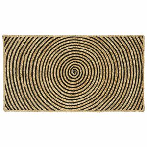 vidaXL Teppich Nat&uuml;rlich und Schwarz 60 x 110 cm Jute