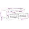 vidaXL Couchtisch mit Regal Wei&szlig; 80 x 54 x 40 cm Massivholz Akazie