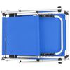 vidaXL Klappbare Sonnenliegen mit Dach 2 Stk. Aluminium Textilene Blau