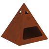 vidaXL Feuerstelle Braun 50 x 50 x 51 cm Wetterfeststahl
