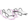 vidaXL Sonnenliegen 2 Stk. mit Tisch Beige Poly Rattan