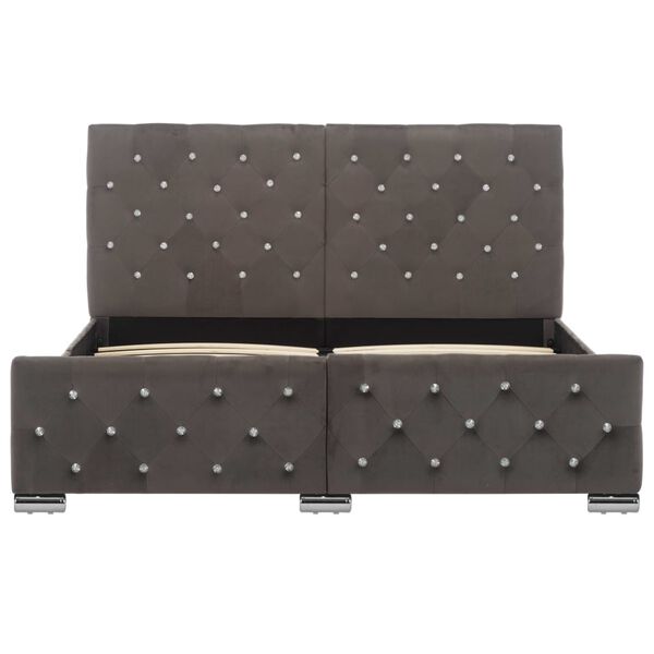 vidaXL Bettgestell Grau Samt 140x200 cm