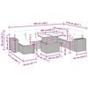 vidaXL 9-tlg. Garten-Sofagarnitur mit Kissen Braun Poly Rattan