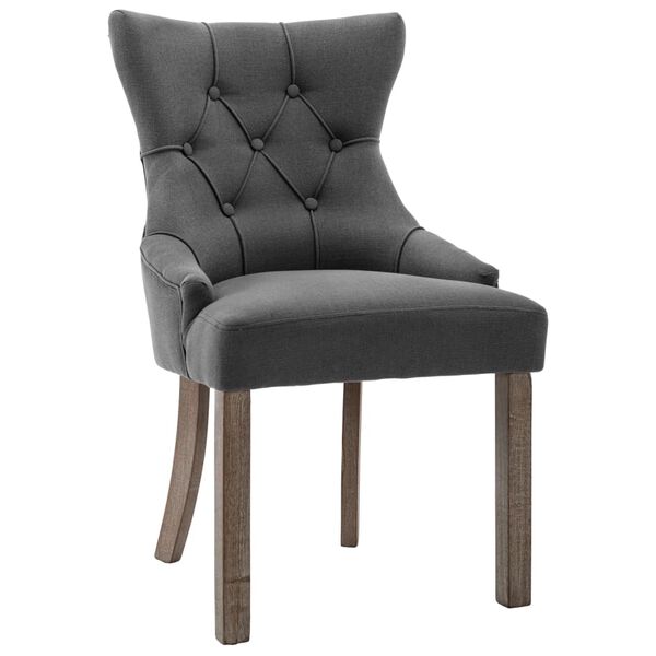 vidaXL Esszimmerst&uuml;hle 6 Stk. Grau Stoff