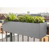 LECHUZA Blumenkasten BALCONERA Stone 80 ALL-IN-ONE Grau
