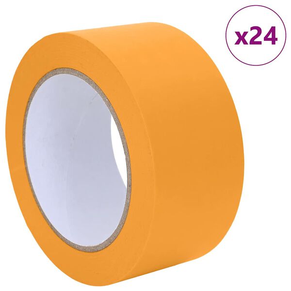vidaXL Malerklebeb&auml;nder 24 pcs Gelb 50mm x 50m Papier