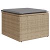vidaXL 10-tlg. Garten-Sofagarnitur mit Kissen Beige Poly Rattan