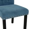 vidaXL Esszimmerst&uuml;hle 4 Stk. Blau Samt