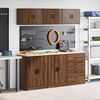 vidaXL Garagenschr&auml;nke 6 Stk. Braun Eichen-Optik Holzwerkstoff