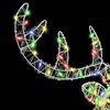 vidaXL Rentierkopf mit 140 LEDs Bunt 68 x 36,5 x 62,5 cm Acryl