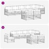 vidaXL Outdoor-Sofagarnitur mit Kissen 8 pcs Natur und Creme