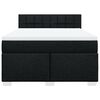 vidaXL Boxspringbett mit Matratze Schwarz 140x200 cm Stoff