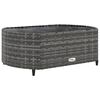 vidaXL 8-tlg. Garten-Sofagarnitur mit Kissen Grau Poly Rattan