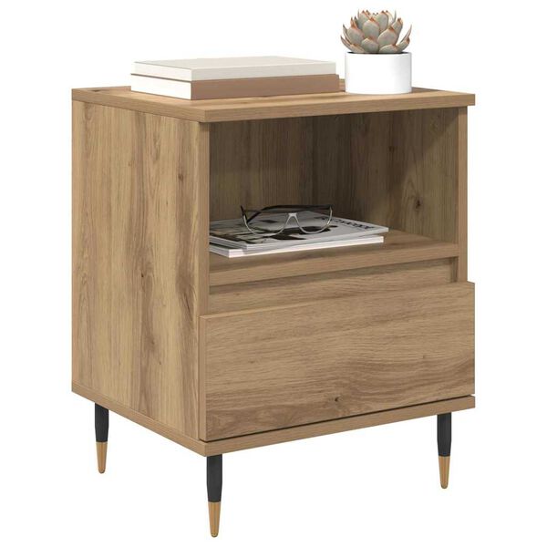 vidaXL Nachttisch 2 pcs Artisan-Eiche 40 x 35 x 50 cm Holzwerkstoff