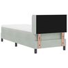 vidaXL Boxspringbett mit Matratze Hellgrau 200 x 80 cm Samt