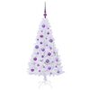 vidaXL K&uuml;nstlicher Weihnachtsbaum Wei&szlig; 120 cm PVC und Stahl