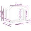 vidaXL Brennholzregal mit Regenschutz 150,5x100,5x110,5 cm