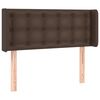 vidaXL LED Kopfteil Braun 103x16x78/88 cm Kunstleder