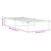 vidaXL Bettgestell Metall Schwarz 90x200 cm