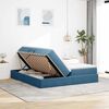 vidaXL Aufbewahrungsbett mit Matratze Dunkelblau 180 x 200 cm Samt