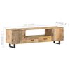 vidaXL TV-Schrank 160x30x45 cm Massivholz Mango