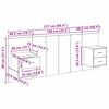 vidaXL Kopfteil mit Schrank 3 pcs Schwarz Eichen-Optik Holzwerkstoff