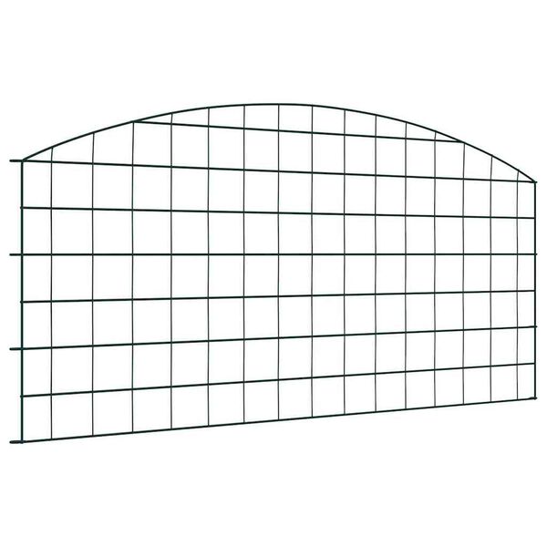 vidaXL Teichzaun Set 5 pcs Gr&uuml;n 100 x 50 cm Stahl